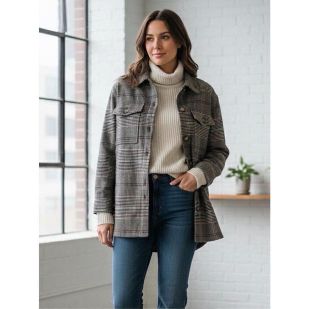 Madewell Women's Grey and Brown Shirt
